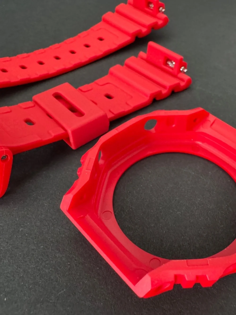 Genuine Casio G-Shock Band Strap & Bezel Set GA-2100 & GA-B2100 Red Rubber